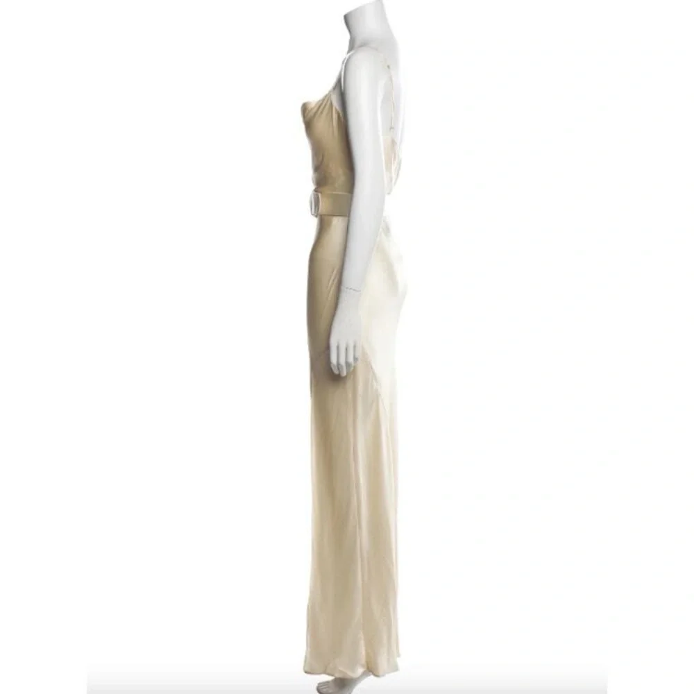 Nicholas Lucinda Cream Satin Dress - Picture 2 of 8